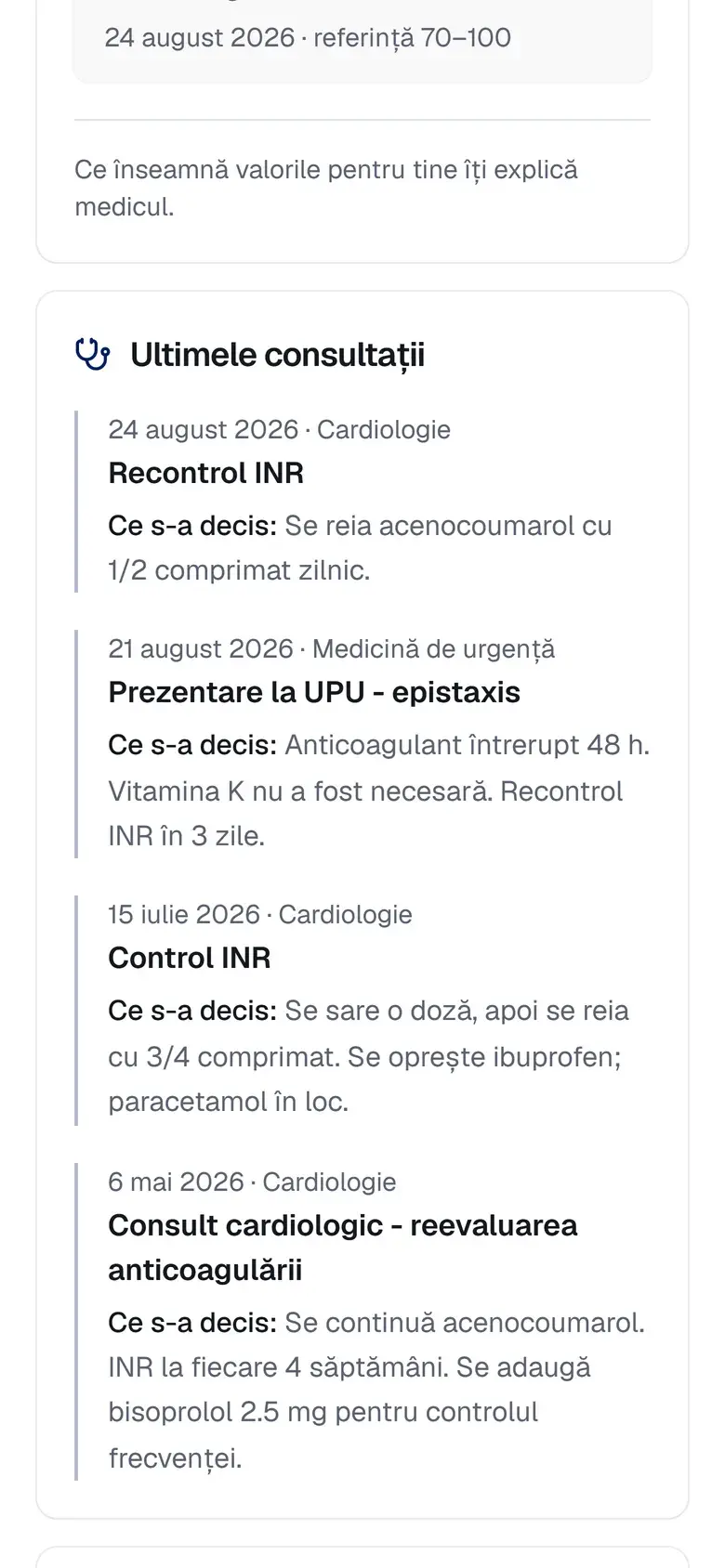 Ultimele consultații, fiecare cu ce s-a decis la ea.